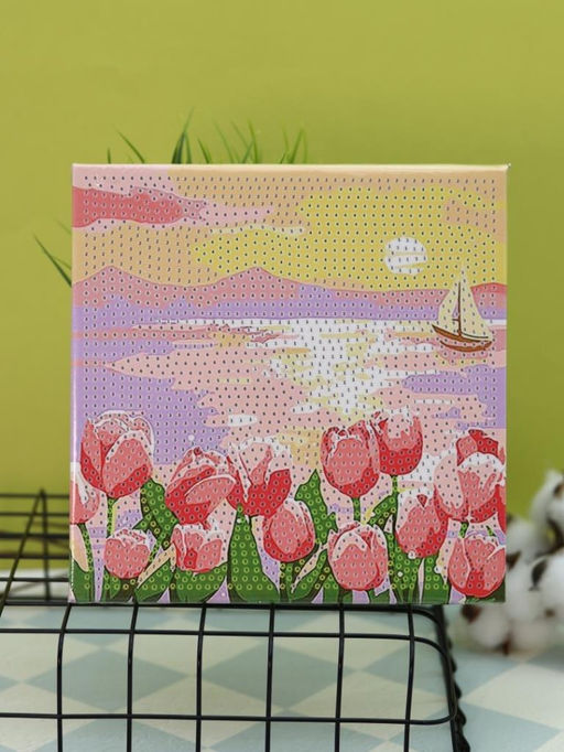 Алмазная мозаика на подрамнике Draw Me! Delicate flower, (20*20 см)