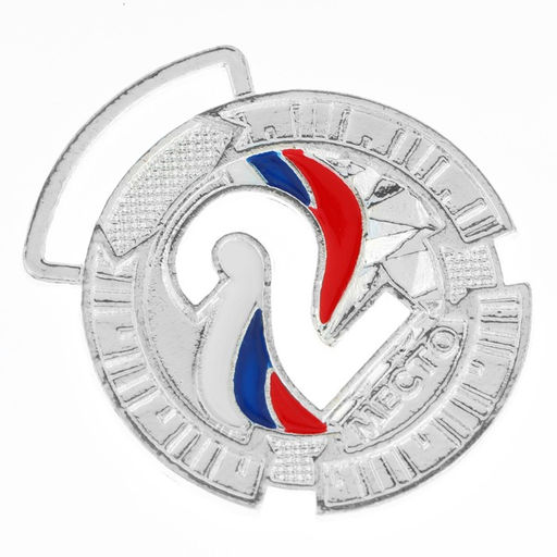 Цена за 2 шт. Медаль призовая «2 место» серебро, d=3.5 см, без ленты