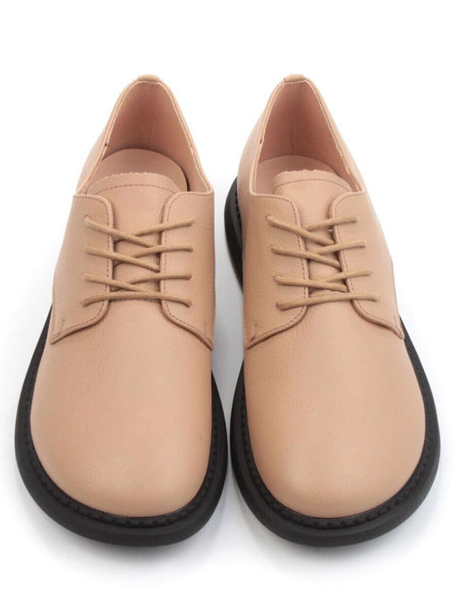 03-DCO125-1 DK. BEIGE Полуботинки женские (натуральная кожа)