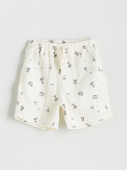 Beli Lastikli Bask?l? Erkek ?ocuk ?ort