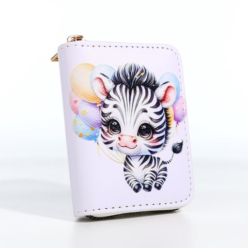 Кошелёк на молнии «Зебра», белый