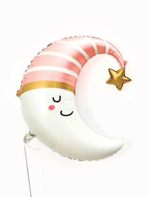 Цена за 2 шт. Воздушный шар фольгированный 28" «Розовый месяц»