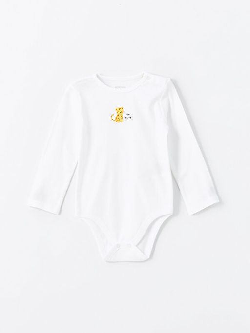 Bisiklet Yaka Bask?l? Erkek Bebek ??t??tl? Bodysuit 5li