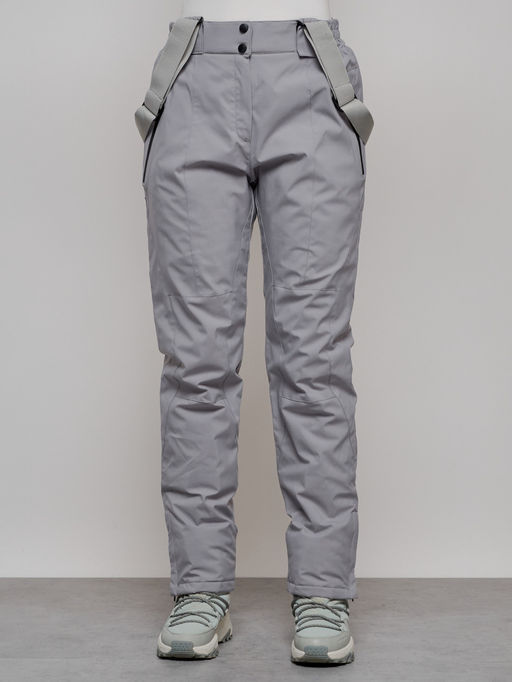 Полукомбинезон утепленный зимний горнолыжный светло-серого цвета