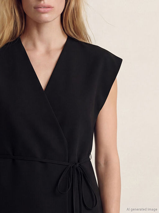 Kruvaze Yaka Kad?n Klasik Yelek