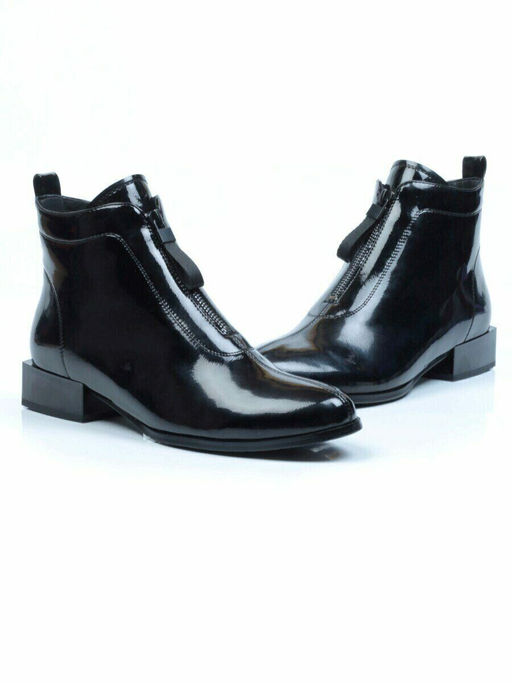 01-C1453-1-21R100-M BLACK Ботинки демисезонные (натуральная кожа, байка) - Фабричный китай фото 13