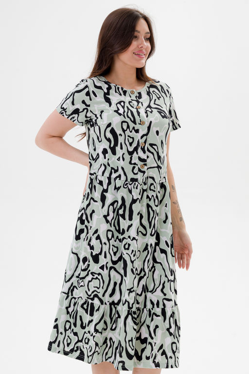 Платье женское из кулирки Кармелита 2 палитра мята - Амадэль фото 5