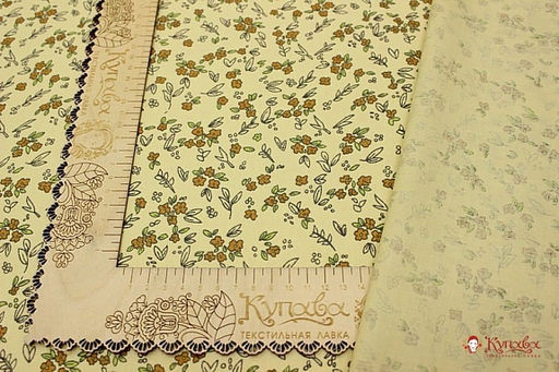 Плательный хлопок Есения цв.светло-горчичный, ш.1.44м, хлопок-100%, 115гр/м.кв - Купава фото 4