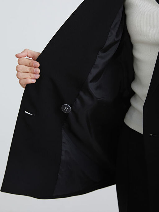 Kruvaze Yaka Kad?n Blazer Ceket