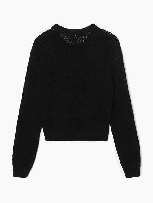 Джемпер сетка женский MIST Knitwear, размер 42 (S), чёрный