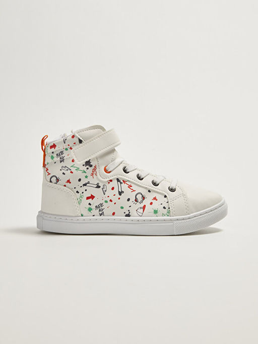 C?rt C?rtl? Bask?l? Erkek ?ocuk Bilek Boy Spor Ayakkab? - Waikiki фото 2