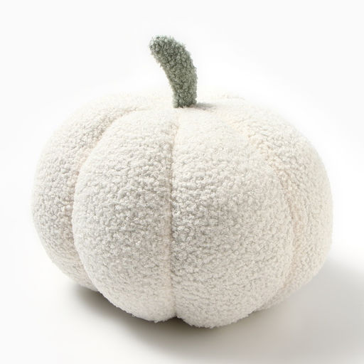 Подушка декоративная «Этель. Тыква», d=28 см, белая