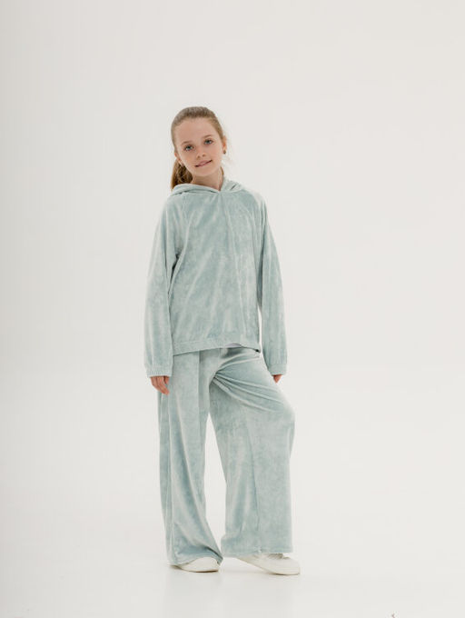 Детский костюм, велюр премиум, мята - Knitka wear фото 2