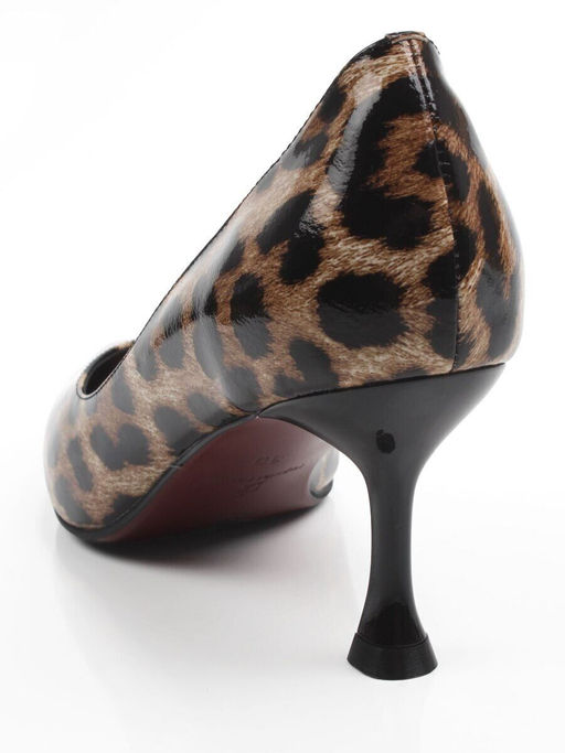 06-A43A-541PC BLACK/LEOPARD Туфли женские "Лодочки" (натуральная кожа)