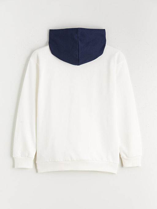 Kap??onlu Bask?l? Erkek ?ocuk Sweatshirt - Waikiki фото 2