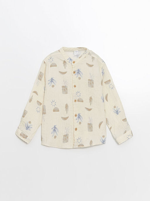 Hakim Yaka Bask?l? Erkek ?ocuk G?mlek