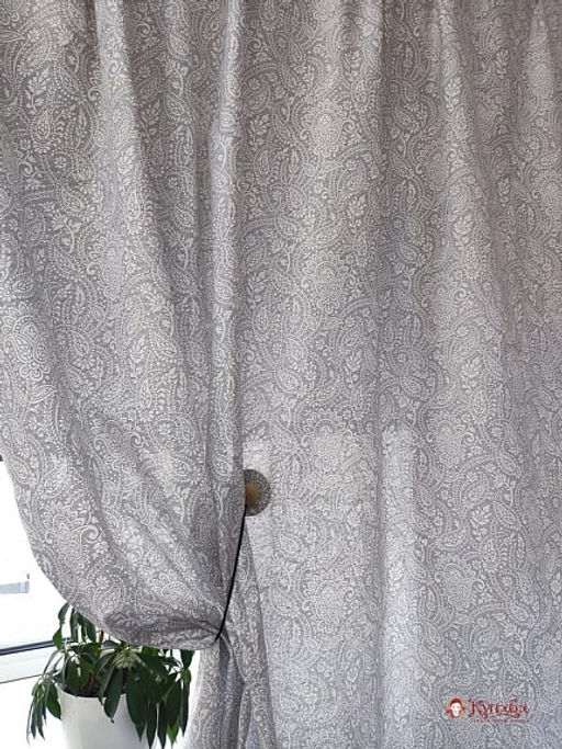 Рогожка Сказочный орнамент цв.серый-2, ш.1.5м, хлопок-100%, 160гр/м.кв - Купава фото 2