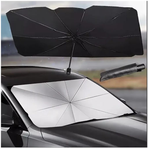Шторка-зонт автомобильная от солнца на лобовое стекло 135Х75 см