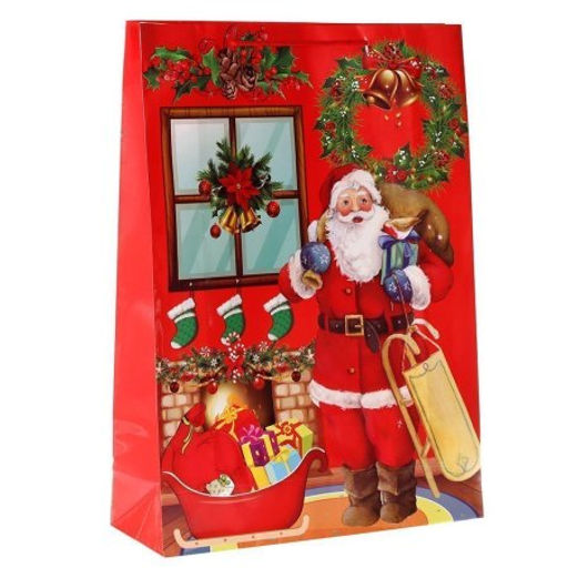 Цена за 12 шт. Пакет подарочный 55x40x13см / 447XL /уп 12/240/Новый год микс - Галеонтрейд фото 4