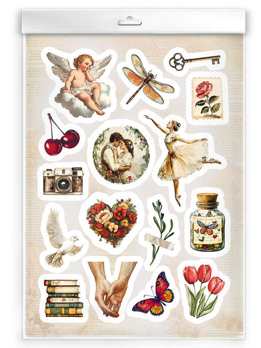 Набор наклеек. Серия "Любимые стикеры" арт. 72041 ВИНТАЖ 1 /148х210 мм,