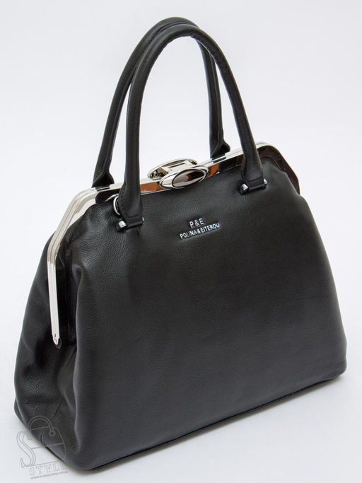 Сумка женская кожаная 9893Y black Polina&Eiterou
