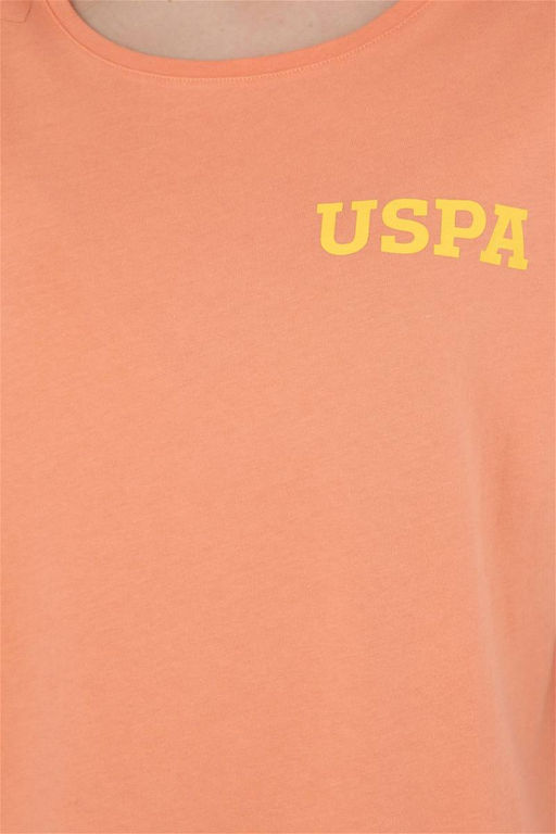 Женская футболка с круглым вырезом лососевого цвета - U.s. polo assn фото 7