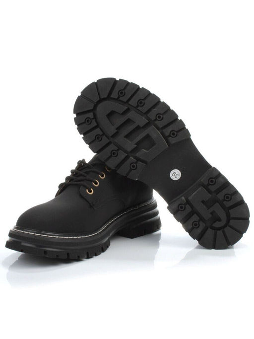 03-P8204-2 BLACK Полуботинки женские (натуральная кожа, нубук)