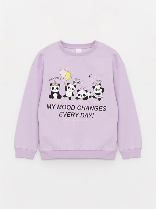 Bisiklet Yaka Bask?l? Uzun Kollu K?z ?ocuk Pijama Tak?m? - Waikiki фото 2