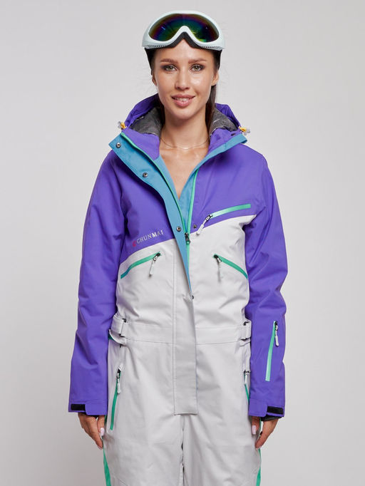 Горнолыжный комбинезон женский зимний темно-фиолетового цвета 2326TF - Chunmai фото 8