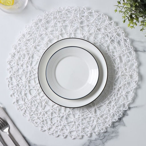 Цена за 12 шт. Салфетка сервировочная на стол Доляна Одуванчик, 3838 см, цвет белый  фото 3