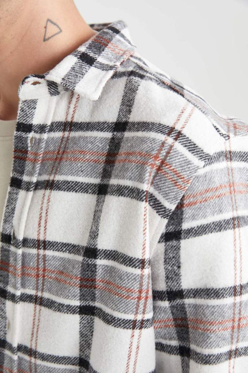 Рубашка Lumberjack с длинным рукавом в клетку обычного кроя - Defacto фото 5