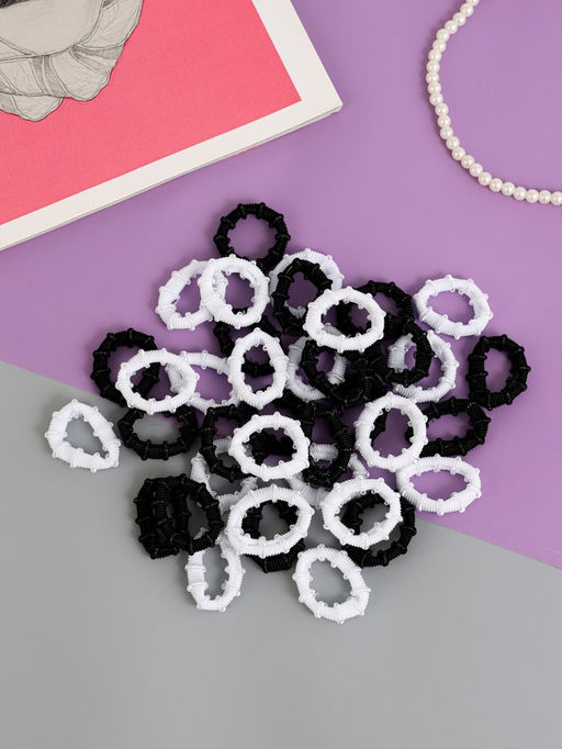 Цена за 2 шт. Резинки для волос «Махрушка», набор 100 шт., классика, 3 см, чёрно-белые