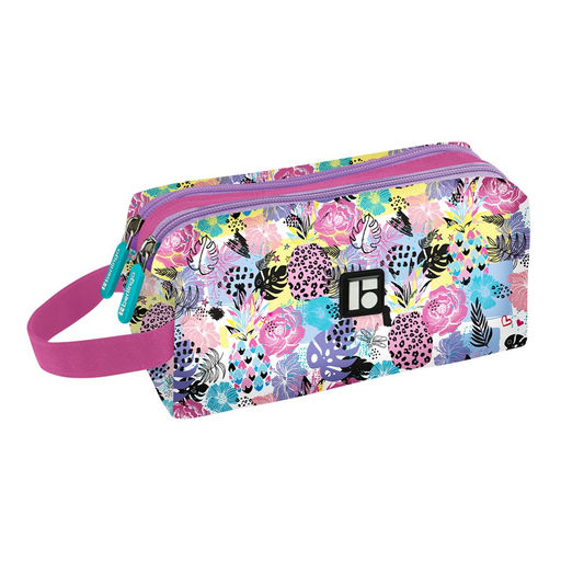 Пенал-косметичка 2 отд. Berlingo "Flora", 200*80*90 (BR-PM-050506) полиэстер