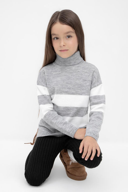 Crockid _ КВ 30134/ш/св.серый меланж джемпер для дев фото 5