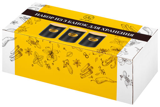 Набор банок д/сыпучих продуктов 3 пр. 900 мл 10*10*14,5 см "Tea, coffee, sugar" черный с бамбук.крыш