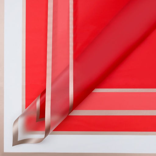 Цена за 20 шт. Пленка флористическая, красная, 58×58 см, 50 мкм