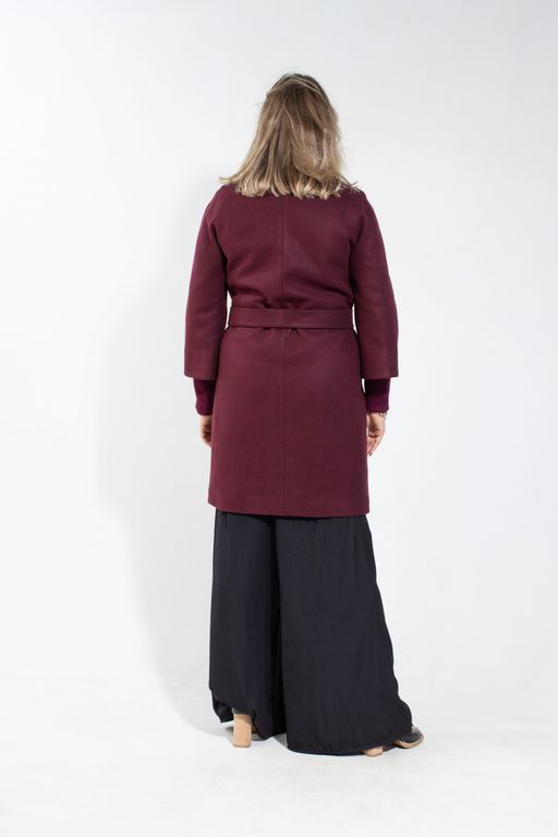 Кристина демисезонное пальто (вино ) - Дюто фото 5