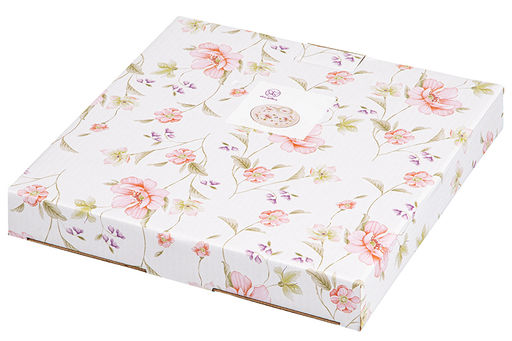 Блюдо 22*22*2,8 см "Диана" с соусницей, фарфор, NEW BONE CHINA