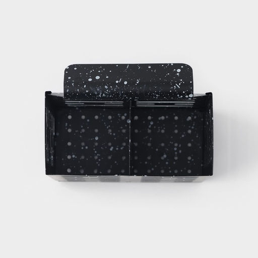 Сушилка для столовых приборов Доляна, 17.5×16.5×9 см, подвесная, металл, чёрная