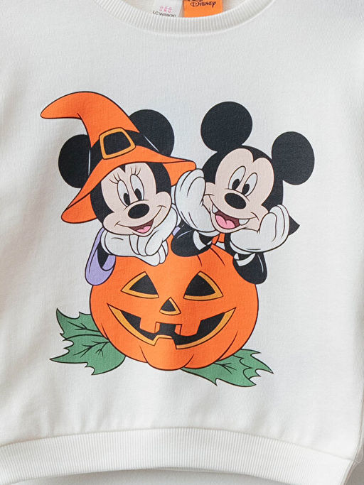 Bisiklet Yaka Uzun Kollu Disney Bask?l? K?z Bebek Sweatshirt - Waikiki фото 3