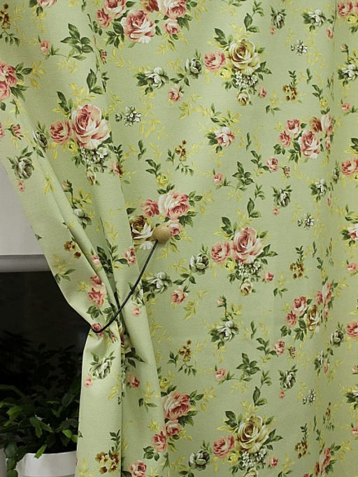 Ткань интерьерная Рауза цв.фисташковый с бежевым оттенком, ш.1.48м, хл-80%, п/э-20%, 265гр/м.кв - Купава фото 3