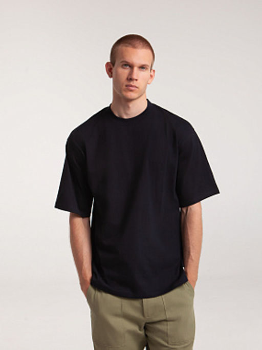 Футболка ЗАПОРОЖЕЦ Blank oversize DEEP BLACK  фото 4