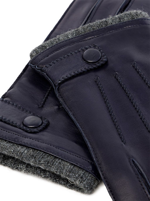 Перчатки мужские ш+каш. OS01755 d.blue - Eleganzza фото 3