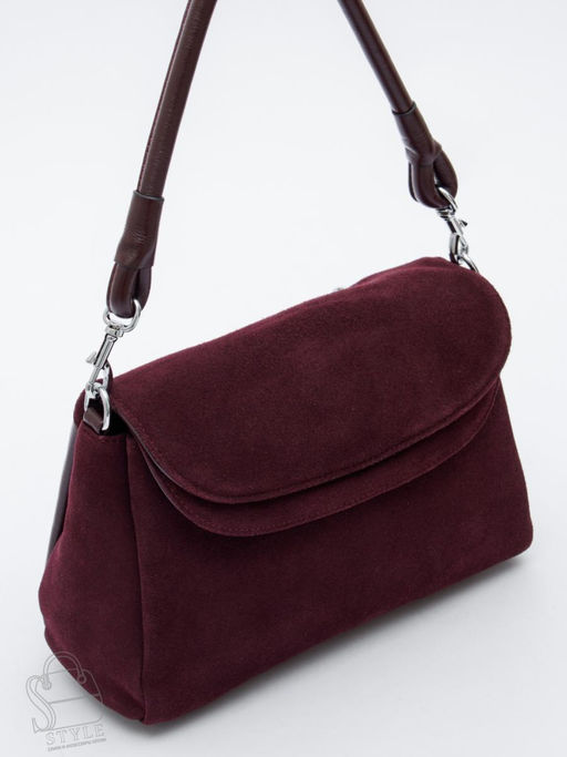 Сумка женская кожаная 0037VG wine purple Vitelli Grassi