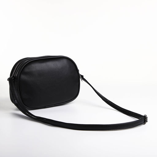 Сумка женская кросс-боди на молнии, цвет чёрный - Simaland фото 2
