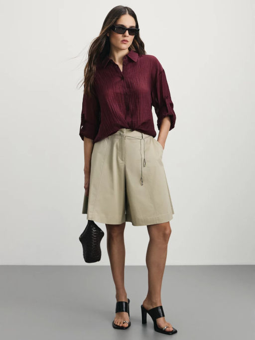 Шорты А-силуэта из хлопка / Zarina  фото 2