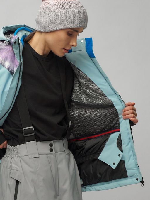 Горнолыжный костюм женский большого размера голубого цвета 02263Gl - Chunmai фото 18