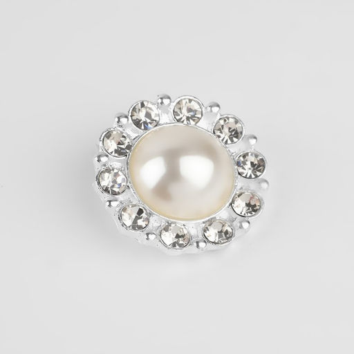 Пуговица декоративная, d=23 мм, белая