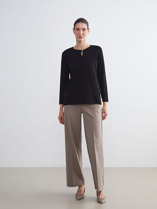 Bisiklet Yaka Kad?n Triko Kazak