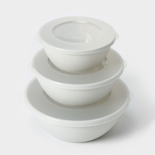 Набор мисок с крышкой HELSINKI, 3 шт.: 1 л, 2 л, 3 л, МИКС - Simaland фото 3